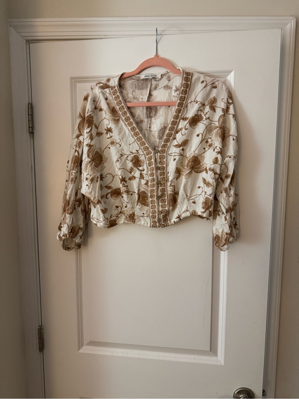 rose + olive top size M